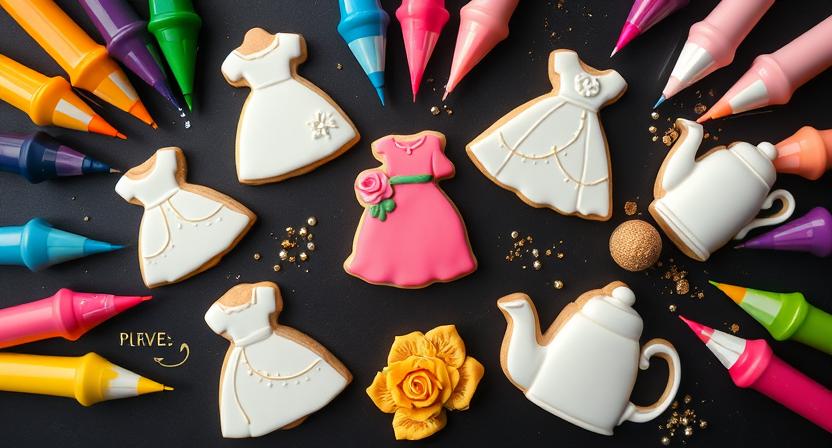 beauty and the beast sugar cookies